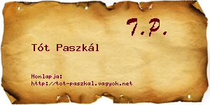 Tót Paszkál névjegykártya
